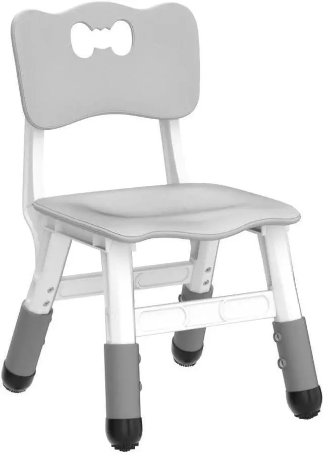 Alt view image 4 of 7 - Adjustable Kid Chairs Indoor 3 Level Adjustable Suitable for Children Age 2-6. Maximum Load-Bearing 220LBS Suitable for Family Classroom and Nursery Child Seat Set (2-Pack-Grey)