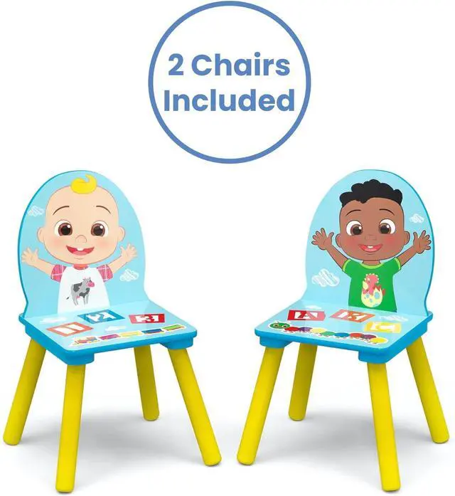 Alt view image 7 of 7 - Delta Children Kids Table and Chair Set with Storage (2 Chairs Included) - Greenguard Gold Certified - Ideal for Arts & Crafts, Snack Time, Homeschooling, Homework & More, CoComelon