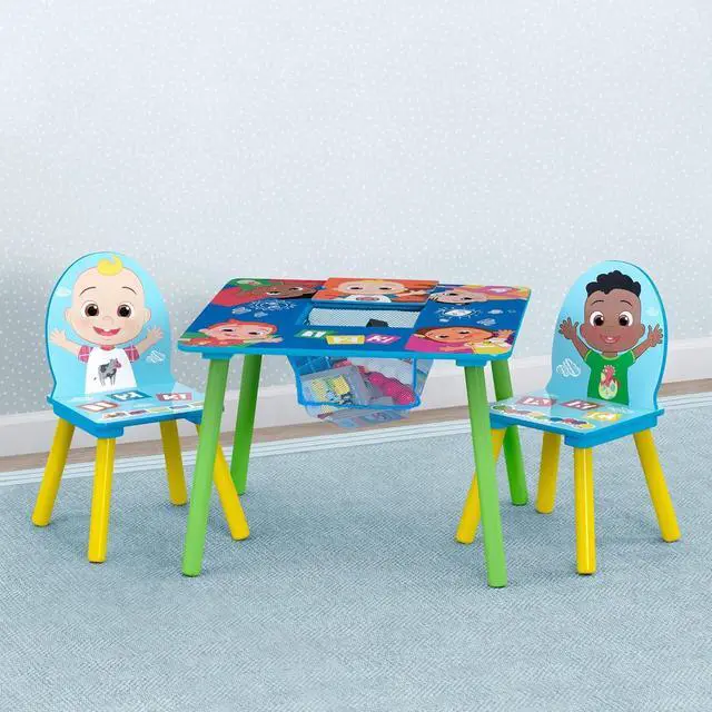 Alt view image 2 of 7 - Delta Children Kids Table and Chair Set with Storage (2 Chairs Included) - Greenguard Gold Certified - Ideal for Arts & Crafts, Snack Time, Homeschooling, Homework & More, CoComelon