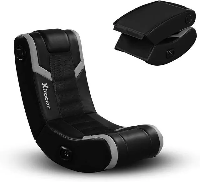 Main image of X Rocker Video Gaming Floor Rocker Chair, Built-in Audio Speakers, Foldable for Bedroom or Game Room, Gifts for Gamers, Boys Girls Teens 5-17