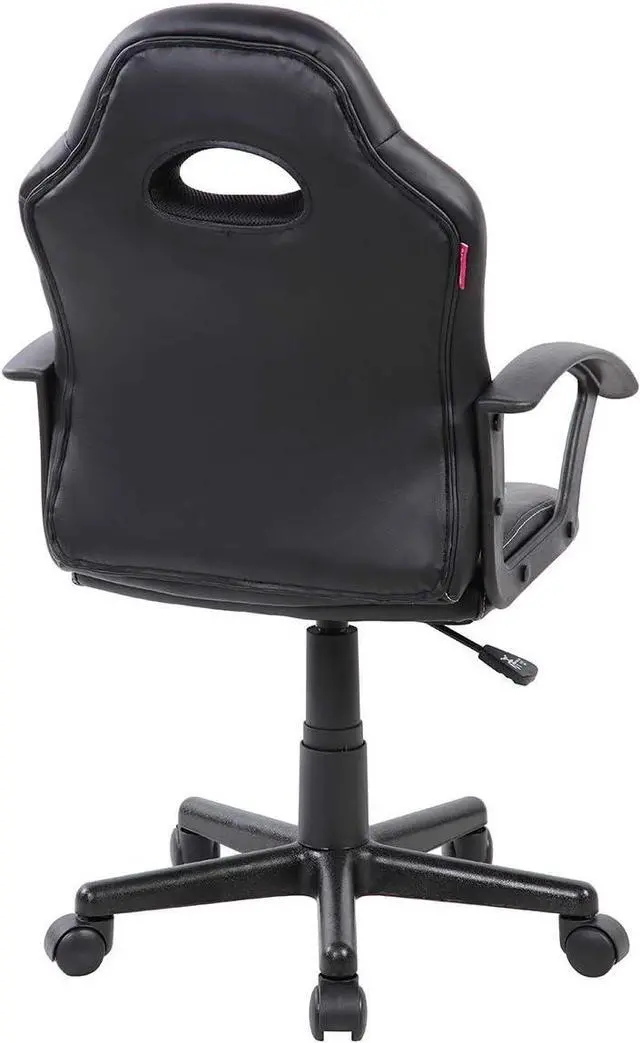 Alt view image 6 of 7 - Techni Mobili Kid's Gaming and Student Racer Chair with Wheels, Resemblance of a sport's car interior, Polypropylene, Blue