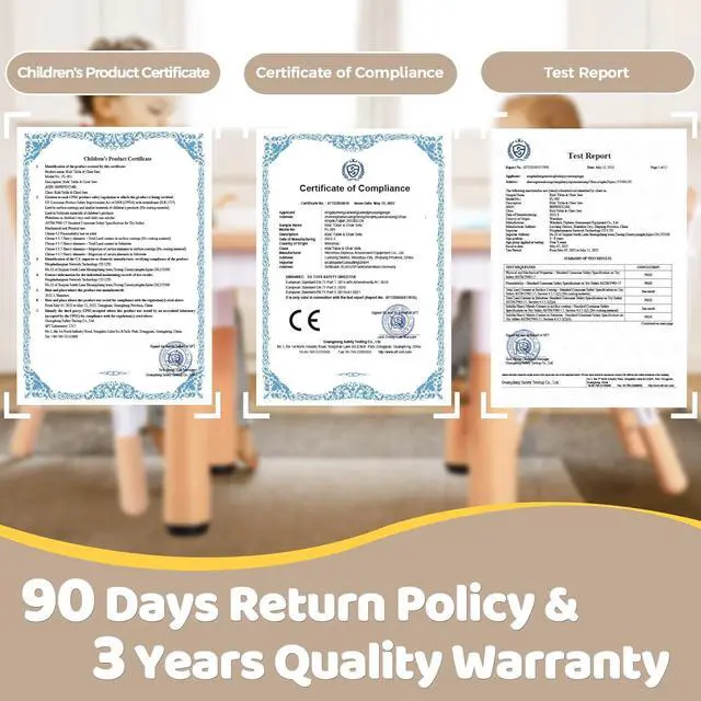 Alt view image 7 of 7 - FUNLIO Kids Table and 2 Chairs Set, Height Adjustable Toddler Table and Chair Set for Ages 3-8, Easy to Wipe Arts & Crafts Table, for Classrooms/Daycares/Homes, CPC & CE Approved (3pcs Set) - Gray