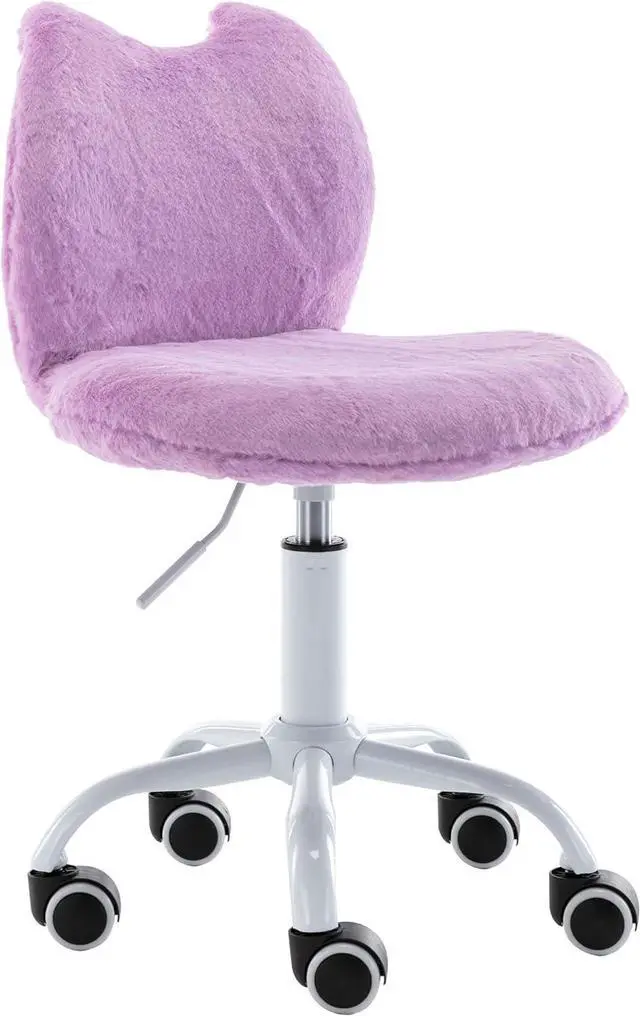 Main image of Swivel Kids Desk Chair Adjustable Rolling Student Chair Living Room Thick Padded Children Chair for Girls and Boys (Purple)