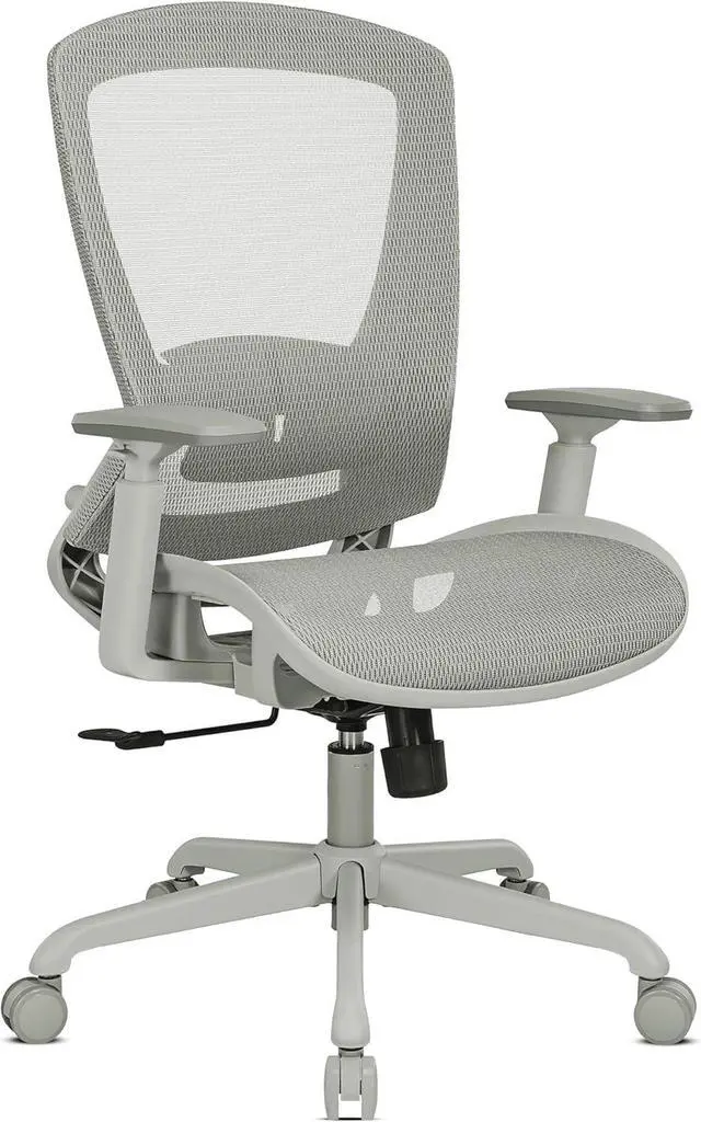 Main image of Mesh Office Chair,Ergonomic Computer Desk Chair,Sturdy Task Chair- Adjustable Lumbar Support & Armrests,Tilt Function,Comfort Wide Seat,Swivel Home Office Chair (All Grey)