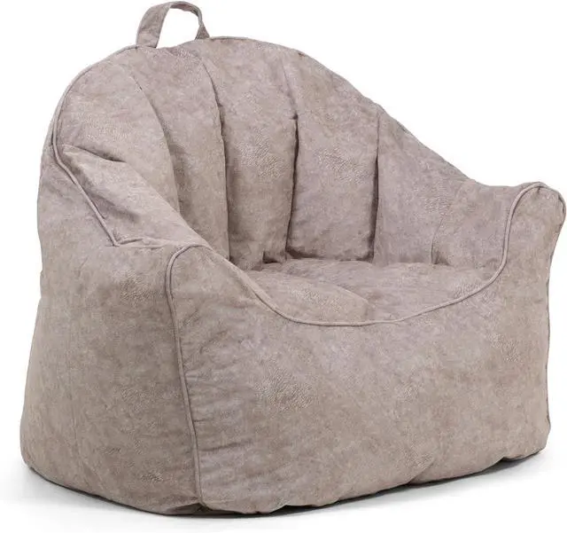 Main image of Big Joe Hug Bean Bag Chair, Gray Hyde, Vegan Suede, 3 feet