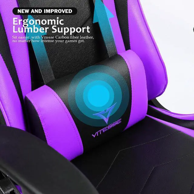 Alt view image 6 of 7 - VIT Ergonomic Gaming Chair for Teens, 330 lbs PC Computer Gamer Chair Adults, Racing Gaming Office Chair, Silla Gamer Height Adjustable Swivel Chair with Lumbar Support and Headrest