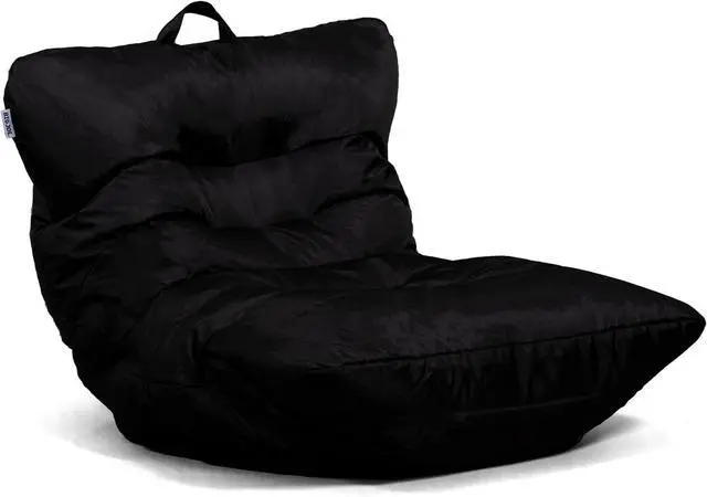 Main image of Big Joe Roma Bean Bag Chair, Black Smartmax, Durable Polyester Nylon Blend, 3 feet