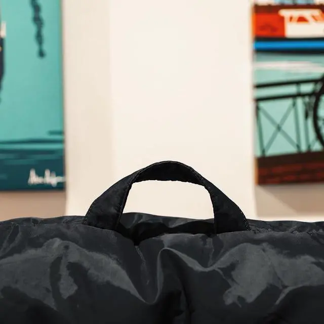 Alt view image 7 of 7 - Big Joe Roma Bean Bag Chair, Black Smartmax, Durable Polyester Nylon Blend, 3 feet