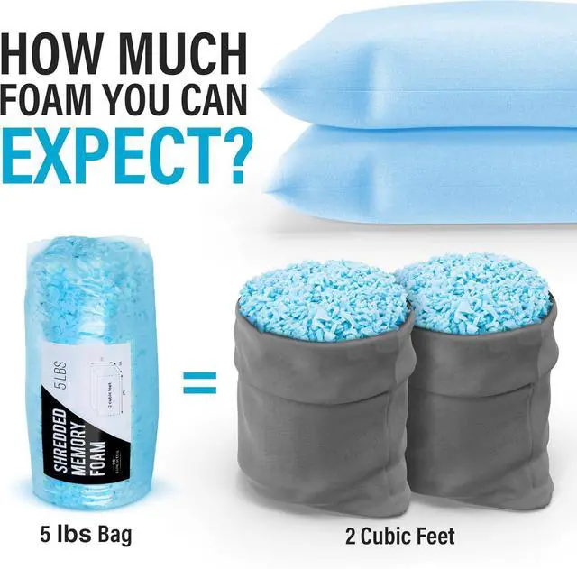 Alt view image 4 of 7 - Bean Bag Filler, 10 LBS Premium Bean Bag Booster Shredded Memory Foam, Soft Stuffing for Dog Bed or Couch Cushion, Filling Even for Artwork