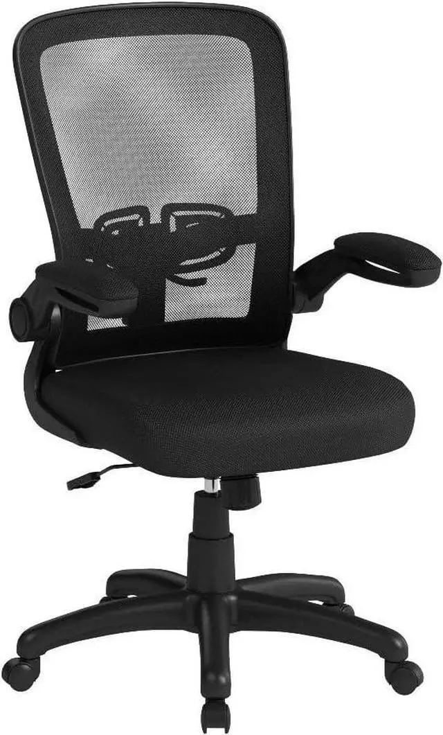 Alt view image 5 of 7 - Ergonomic Desk Task Chair Clearance with Adjustable Height, Lumbar Support, High Back Mesh Computer Executive Chair with Flip up Armrests for Home Office - 300lb