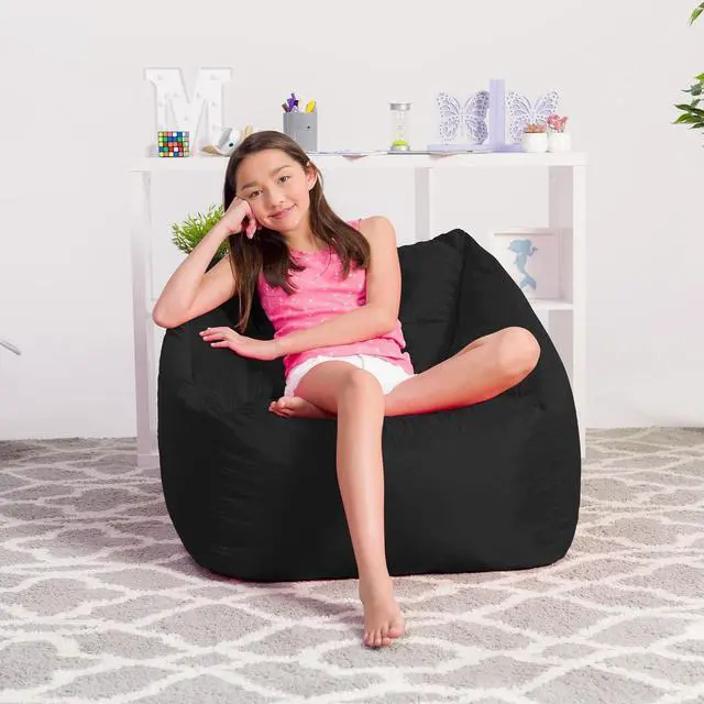 Alt view image 2 of 6 - Posh Creations Coronado Bean Bag Boys and Girls Large Chair for Kids, for Gaming and Playrooms, Soft Nylon-Navy