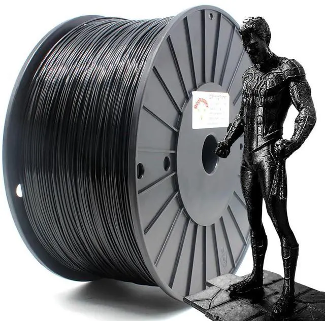 Main image of RepRapper Black MPLA (Modified PLA) Extra Strong PLA Plus Filament for 3D Printer 1.75mm (± 0.03mm) 6.6lbs (3kg)
