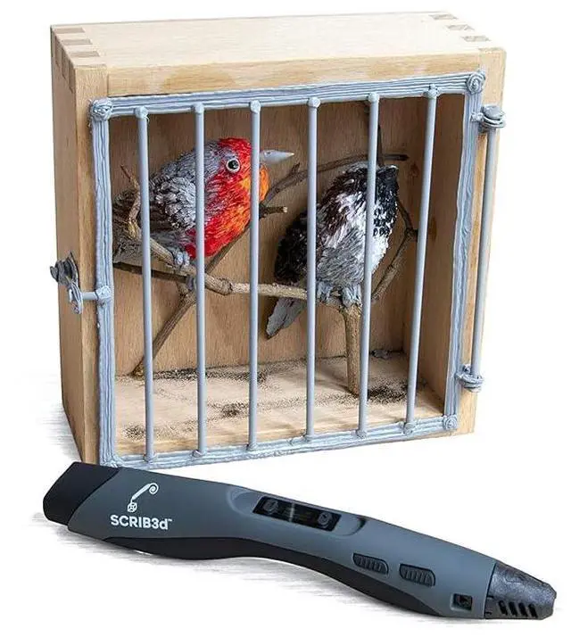 Alt view image 3 of 4 - SCRIB3D Advanced 3D Printing Pen with 20 Feet of Filament, Stencil Book, and Project Guide