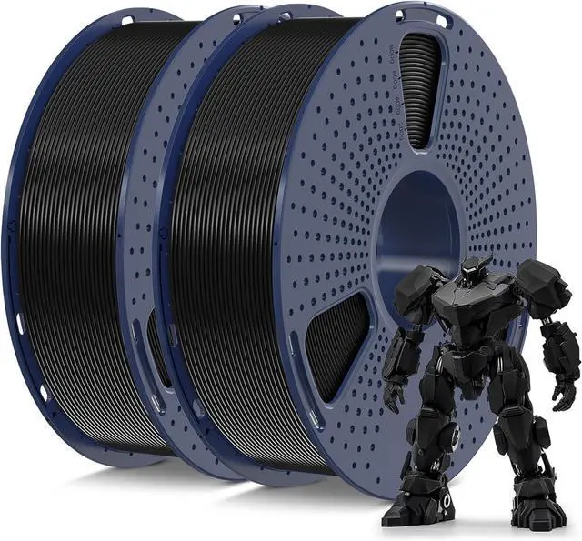 Main image of SUNLU PETG Filament 1.75mm Bundle, Less Stringing and Good Layer Adhesion PETG 3D Printer Filament, Individually Vacuum Packed, 2kg in Total, 1kg per Spool, PETG 2 Pack, Black+Black