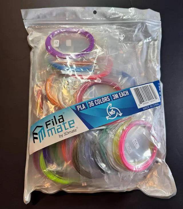 Alt view image 2 of 7 - 3D Pen Filament with Silicon Design Mat and Compatible Stencils Book with 11 Templates - 1.75mm PLA Plastic Refills - 360 Feet of Assorted Filament for 3D Drawing and Doodling