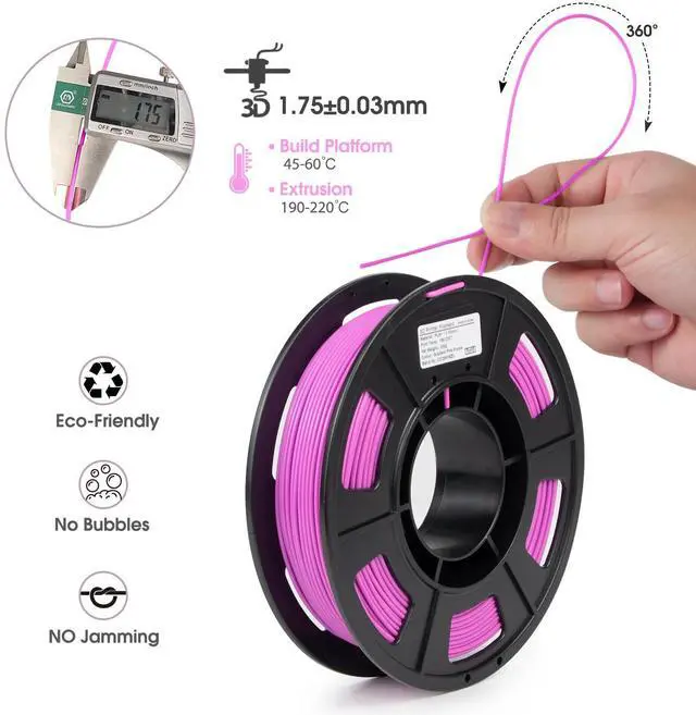 Alt view image 2 of 7 - iSANMATE PLA+ Rainbow Filament, Gradient Multicolors, Color Change, 3D Printing Filament 1KG