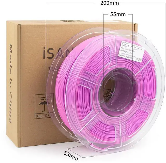 Alt view image 7 of 7 - iSANMATE PLA+ Rainbow Filament, Gradient Multicolors, Color Change, 3D Printing Filament 1KG