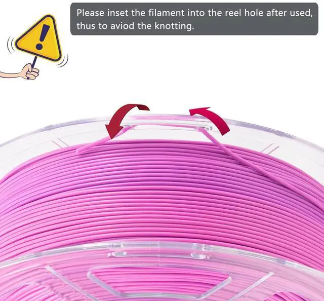 Alt view image 3 of 7 - iSANMATE PLA+ Rainbow Filament, Gradient Multicolors, Color Change, 3D Printing Filament 1KG