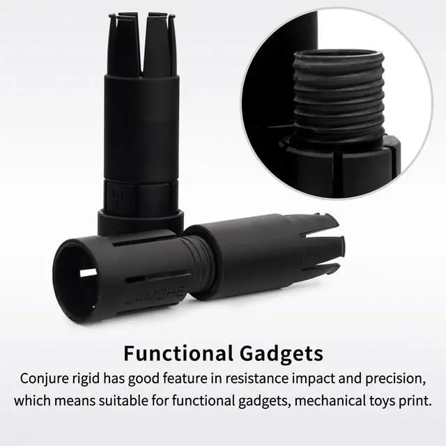 Alt view image 2 of 7 - Chitu Systems Conjure Rigid Resin with Engineering-Like Features for Functional Gadgets Resin Printing,Low Shrinkage for Articulated Figure LCD 3D Printing (Black,1000g)