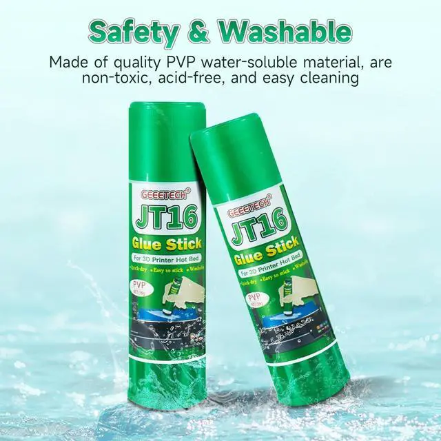 Alt view image 5 of 6 - 3D Printer Glue Sticks, 36 Grams Each PVP Solid Glue Sticks for Hot Bed Plate, Washable, Non-Toxic, Reduce Warping for PLA, ABS, PETG, HIPS, TPU Filament on PEI, Glass, Aluminum, Buildtak Board, 6Pcs