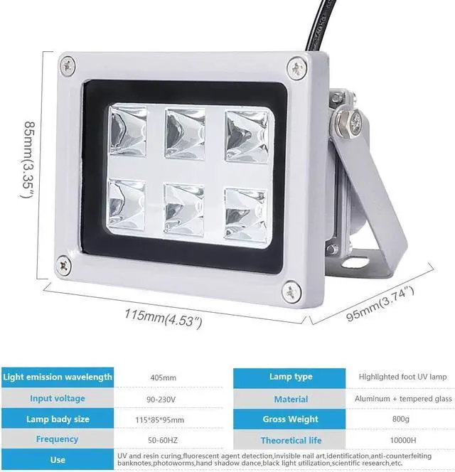 Alt view image 3 of 7 - 3D Printer UV Resin Curing Light with Solar Turntable 360°Rotating Stand for SLA DLP LCD 3D Printer Solidify Photosensitive Resin 405nm UV Resin Affect, DIY Curing Enclosure