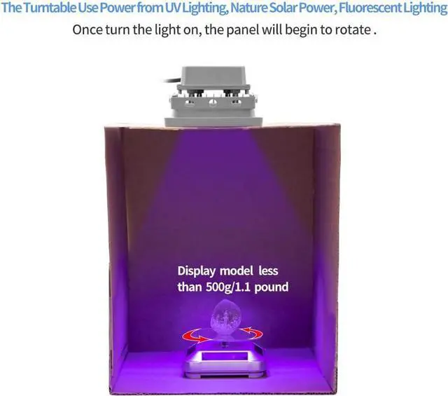 Alt view image 4 of 7 - 3D Printer UV Resin Curing Light with Solar Turntable 360°Rotating Stand for SLA DLP LCD 3D Printer Solidify Photosensitive Resin 405nm UV Resin Affect, DIY Curing Enclosure