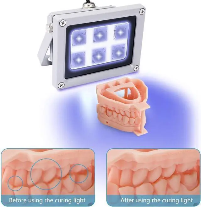 Alt view image 6 of 7 - 3D Printer UV Resin Curing Light with Solar Turntable 360°Rotating Stand for SLA DLP LCD 3D Printer Solidify Photosensitive Resin 405nm UV Resin Affect, DIY Curing Enclosure