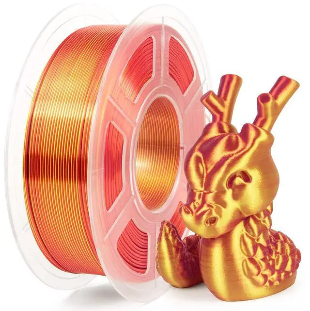 Main image of iSANMATE 3D Printer Filament, PLA Filament 1.75mm Dual Color Silk PLA, Silk Gold Red 3D Printing Filament,1 kg Spool