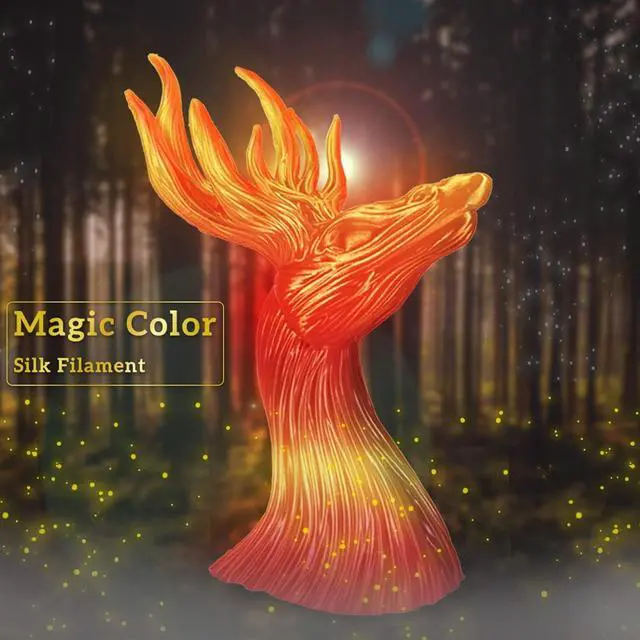 Alt view image 6 of 7 - iSANMATE 3D Printer Filament, PLA Filament 1.75mm Dual Color Silk PLA, Silk Gold Red 3D Printing Filament,1 kg Spool