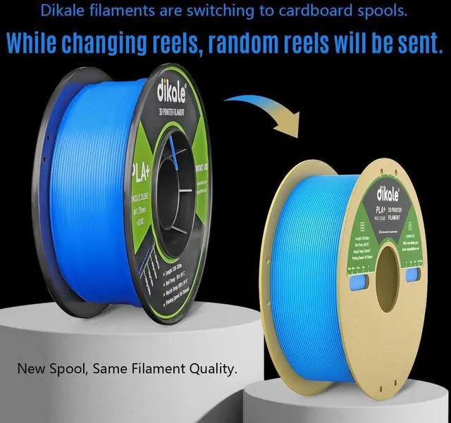 Alt view image 5 of 7 - PLA+ 3D Printer Filament Luminous Blue, 1.75mm No Tangle, Net Weight 2.2lbs Spool (1kg, PLA Pro Plus, Blue with Glow in The Dark Effect