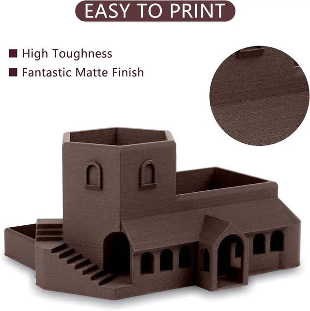 Alt view image 5 of 7 - IEMAI PLA CF 3D Printer Filament 1.75mm Bundle, Carbon Fiber Reinforced PLA 250g×4 Spools Blue/Gray/Brown/Army Green, High Strength & Rigidity, Anti-Fall & Wear-Resistant