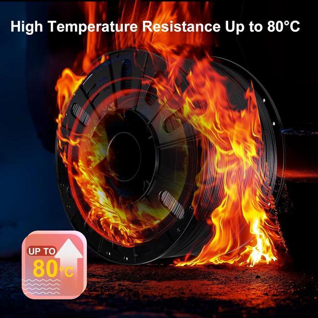 Alt view image 3 of 7 - IEMAI PETG Carbon Fiber Filament 1.75mm, Matte Black PETG-CF, Heat-Resistant, High Strength & Rigidity 3D Printer Filament, 1kg Spool Designed for Complex Models and Functional Parts