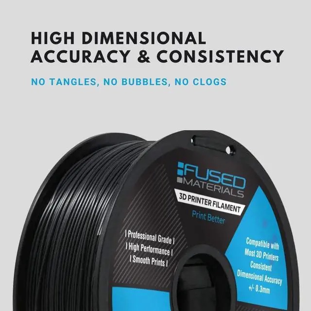 Alt view image 5 of 7 - Black PLA 3D Printer Filament - 1kg Spool, 1.75mm, Dimensional Accuracy +/- 0.03 mm, (Black)