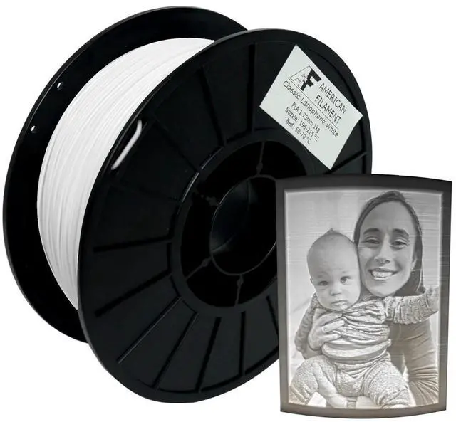 Main image of Classic Lithophane White AF PLA Filament - Created by Lithophane Maker!