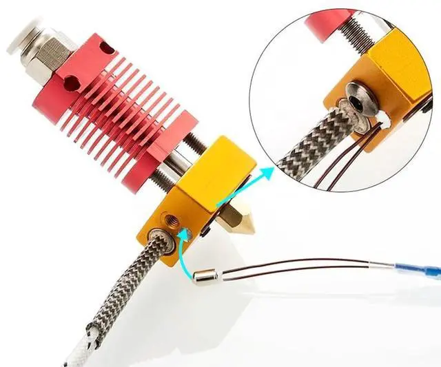 Alt view image 3 of 6 - 3D Printer Hotend kit, Upgrade Ender 3 Hotend 24V 40W, CR10 J-Head Hot End Compatible for Ender-3/ V2/ Pro/max, Ender 5, CR-10/CR10S,