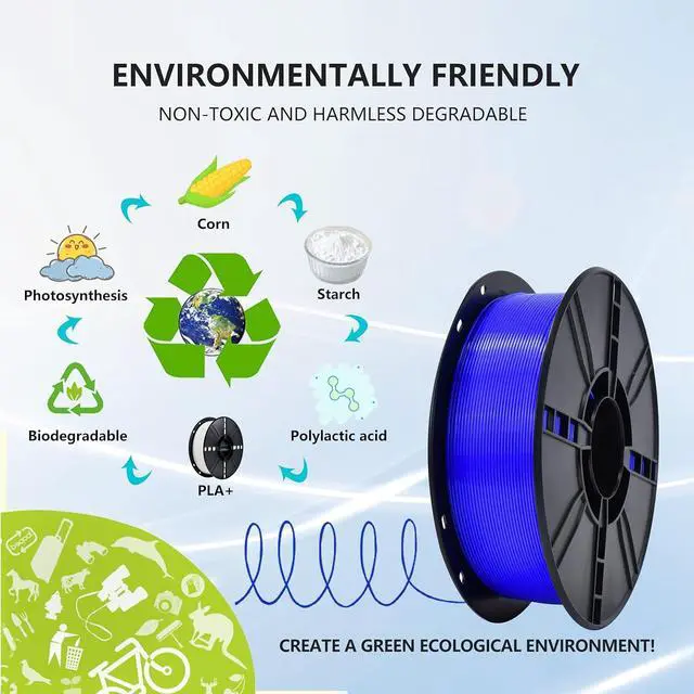 Alt view image 4 of 7 - iBOSS PLA Plus (PLA+) 3D Printer Filament 1.75mm,1kg Spool (2.2lbs) Toughness Enhanced 3D Printing Filament,Dimensional Accuracy +/- 0.02mm,1.75mm PLA Plus Filament,Fit Most FDM Printer(Dark Blue)