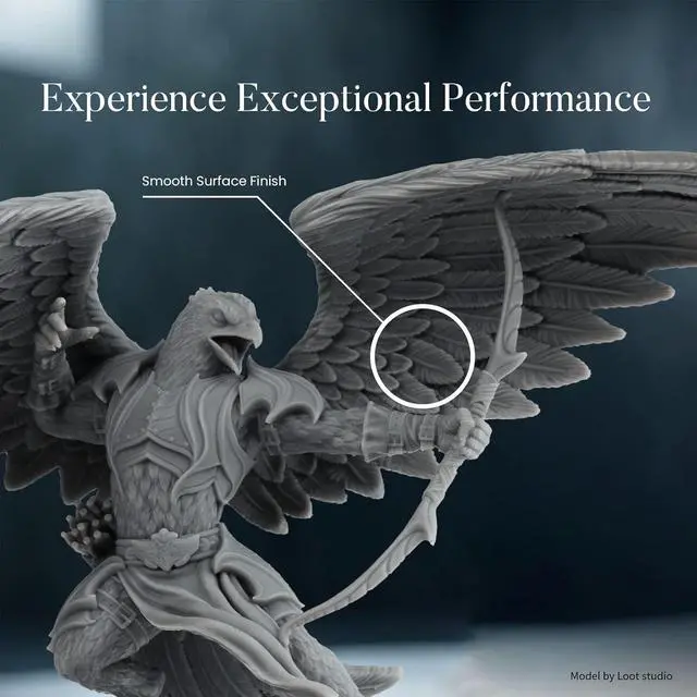 Alt view image 3 of 6 - 1KG 3D Printing Resin Conjure Standard Resin, Upgraded High Precision 405nm Standard UV Light Curing Photopolymer Fast Curing Resin for LCD/DLP/MSLA 3D Printer (Slate Grey, 1kg)