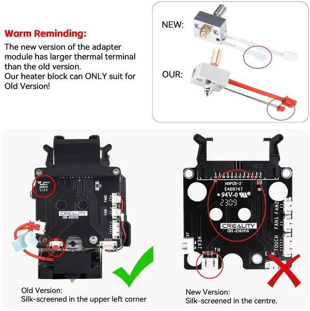 Alt view image 3 of 7 - Ender 3 S1 Sprite Extruder Hotend Heater Block Replacement Titanium Heatbreak High Temperature 300 Plated Copper Nozzle for Ender 3 S1 Plus, Ender 3 S1 Pro,CR-10 Smart Pro 3D Printers(Without Screws