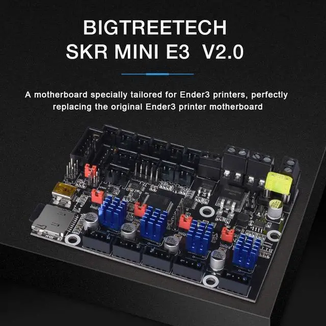 Alt view image 2 of 7 - BIGTREETECH SKR Mini E3 V2.0 Control Board+TFT35 E3 V3.0.1 Touch Screen Display 32Bit Silent Board Integrated with TMC2209 UART Stepper Driver for Ender 3 Ender 5 Ender 3 V2 3D Printer Motherboard