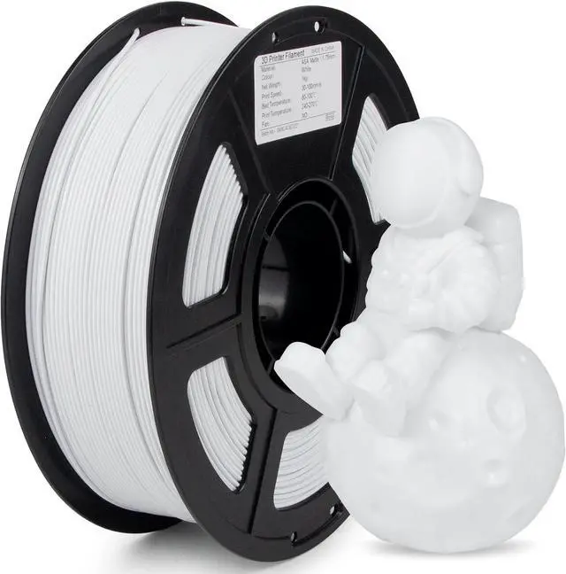 Main image of ASA Filament 1.75mm, UV/Heat Resistant/Weather Resistant ASA 3D Printer Filament, Perfect for Printing Outdoor Functional Parts, White Filament 1kg(2.2lbs) Spool