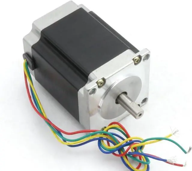 Alt view image 4 of 7 - Nema23 Stepper Motor 76mm Dual Shaft 3A 270oz-in 4 Lead Wire for CNC Router Engraving Milling/3D Printer