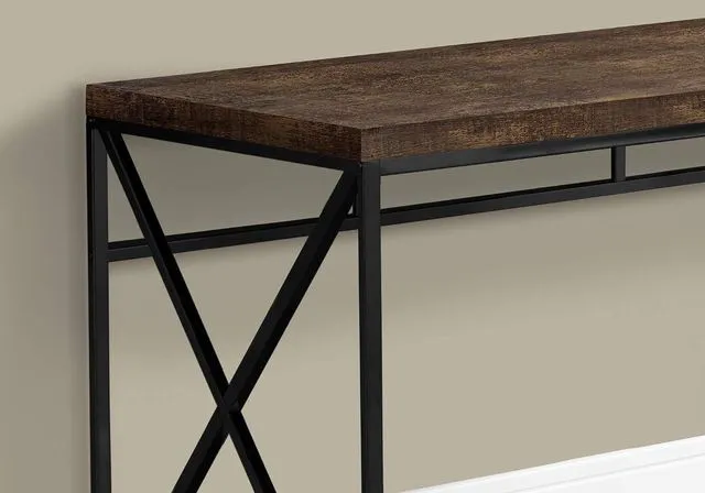 Alt view image 4 of 5 - Monarch Specialties I 7450 Computer Desk, Home Office, Laptop, Work, Metal, Laminate, Brown, Black, Contemporary, Modern