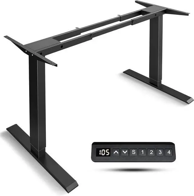 Main image of Dual Motor Standing Desk Frame- Height Adjustable Electric Desk Legs, Heavy Duty Sit to Stand Up Desk Base, 4 Memory Settings Controller for Adjustable DIY Desktop, Over 300 lbs Load Capacity
