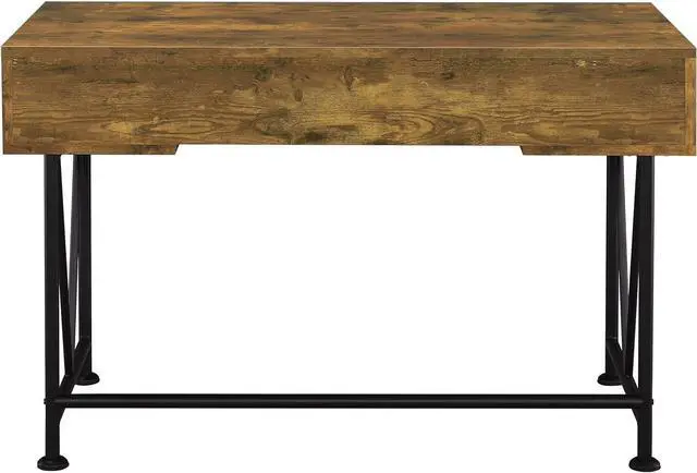 Alt view image 6 of 7 - Coaster Home Furnishings Analiese Rustic 47-Inch 3-Drawer Home Office Computer Writing Desk Study Table with Storage Engineered Eco-Friendly Wood Look Laminate Sturdy Steel Rustic Nutmeg 801541
