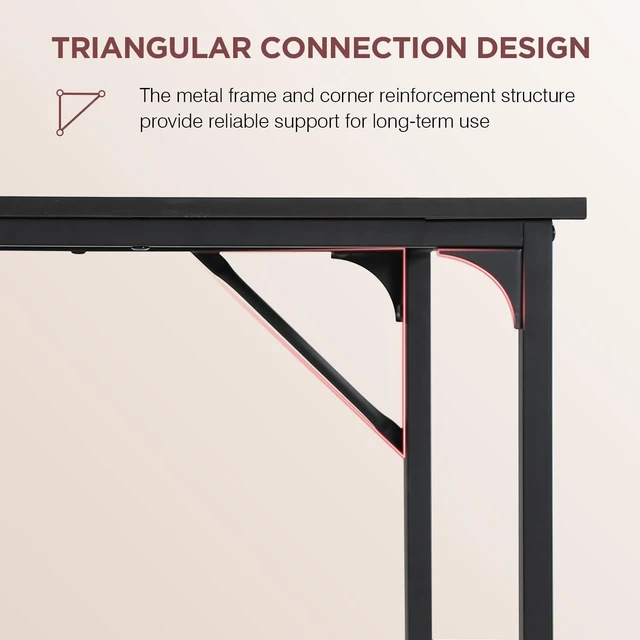 Alt view image 6 of 7 - PayLessHere | 39 Inch Computer Desk | Black | Sturdy Office Desk