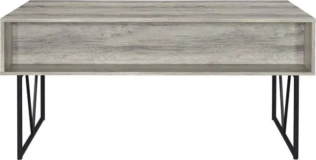Alt view image 7 of 7 - Coaster Home Furnishings Analiese Rustic 63-Inch 4-Drawer Home Office Computer Writing Desk Study Table with Storage Engineered Eco-Friendly Wood Look Laminate Sturdy Steel Grey Driftwood 801999