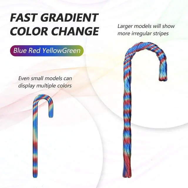 Alt view image 3 of 6 - AMOLEN Silk PLA 3D Printer Filament, Shiny Multicolor Rainbow PLA Filament 1.75mm, Fast Color Change PLA 3D Printing Filament for Most FDM 3D Printer, Blue Red YellowGreen