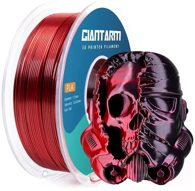 Main image of GIANTARM Dual Color PLA Filament, Silk PLA Filament 1.75mm +/-0.02mm,1KG Spool(2.2lbs) Vacuum Packaging, 3D Printing Filaments Fit Most FDM Printer