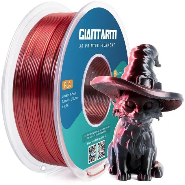Alt view image 2 of 2 - GIANTARM Dual Color PLA Filament, Silk PLA Filament 1.75mm +/-0.02mm,1KG Spool(2.2lbs) Vacuum Packaging, 3D Printing Filaments Fit Most FDM Printer