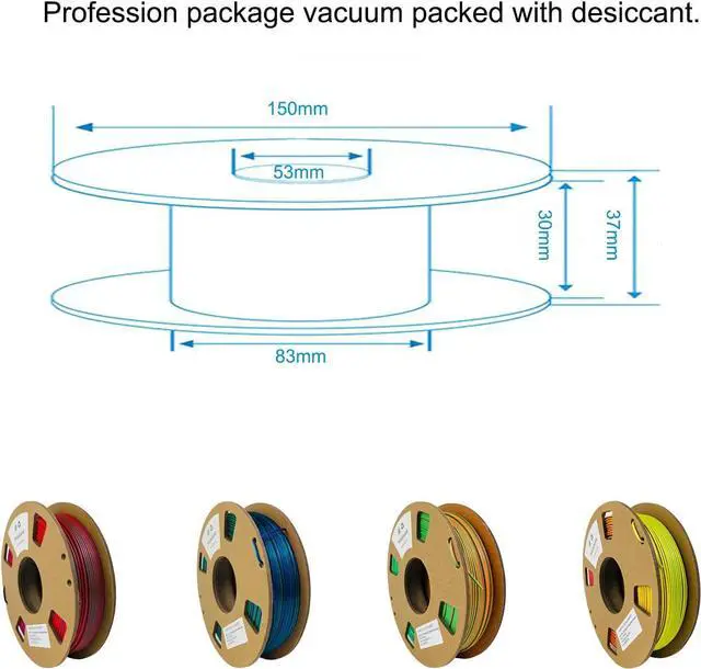 Alt view image 6 of 7 - Tri-Color PLA Filament Set 3D Printer Filament 1.75mm (3-Color Mixed, 4 Rolls × 250g, Total 1kg), Multi-Color Gradient, High Precision, No Clogging, No Bubbles, Compatible with FDM 3D Printers